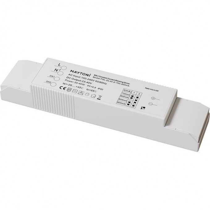 Источник питания MAYTONI DALI DT6 30-40W IP20 PSL-DL40-S-750-900mA Источник питания MAYTONI DALI DT6 30-40W IP20 PSL-DL40-S-750-900mA