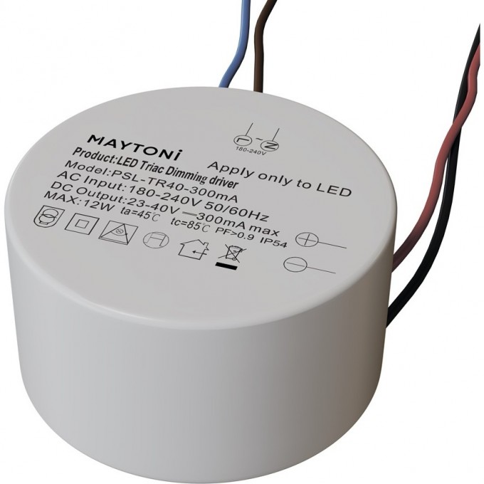 Источник питания MAYTONI TRIAC 12W IP54 PSL-TR40-300mA Источник питания MAYTONI TRIAC 12W IP54 PSL-TR40-300mA