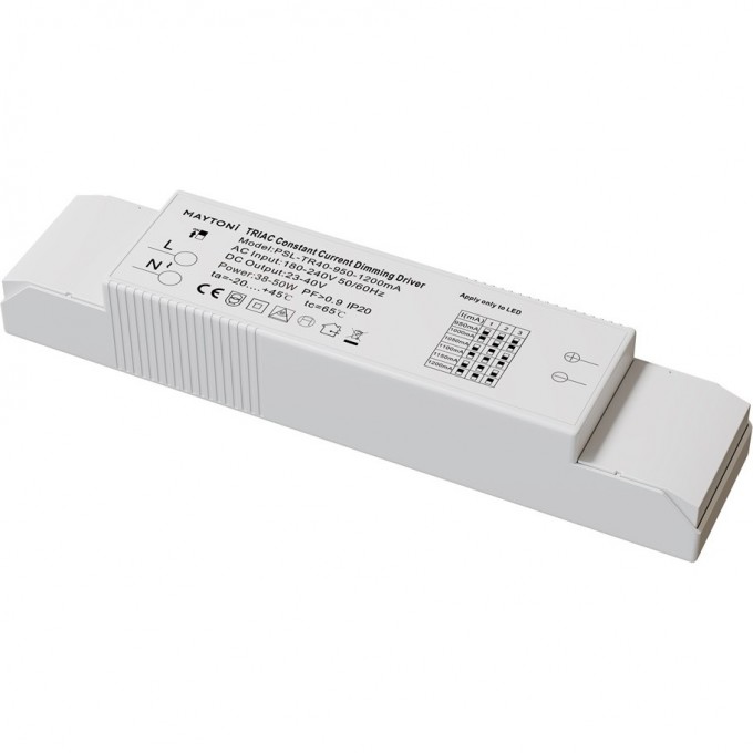 Источник питания MAYTONI TRIAC 38-50W IP20 PSL-TR40-950-1200mA Источник питания MAYTONI TRIAC 38-50W IP20 PSL-TR40-950-1200mA