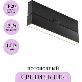 Потолочный светильник MAYTONI BASIS ROT C133CL-12W4K-B Потолочный светильник MAYTONI BASIS ROT C133CL-12W4K-B