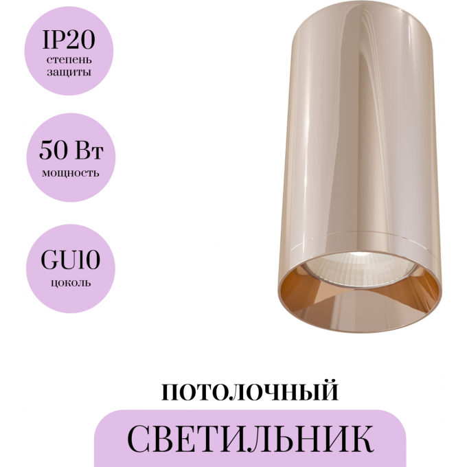 Потолочный светильник MAYTONI FOCUS C010CL-01RG Потолочный светильник MAYTONI FOCUS C010CL-01RG