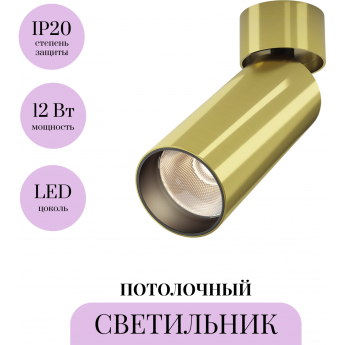 Потолочный светильник MAYTONI FOCUS LED C055CL-L12W3K-W-BS Потолочный светильник MAYTONI FOCUS LED C055CL-L12W3K-W-BS