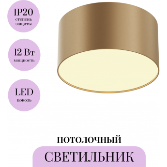 Потолочный светильник MAYTONI ZON C032CL-12W2.7K-RD-MG