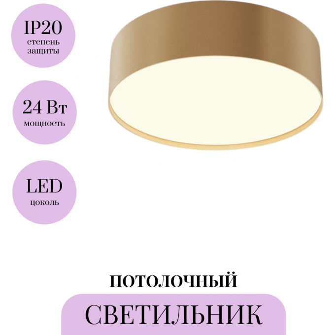 Потолочный светильник MAYTONI ZON C032CL-24W3K-RD-MG