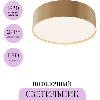 Потолочный светильник MAYTONI ZON C032CL-24W4K-RD-MG