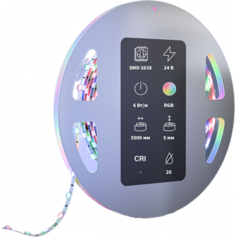 Светодиодная лента MAYTONI 24В 3838 6Вт/м 5м IP 20 201129 201129