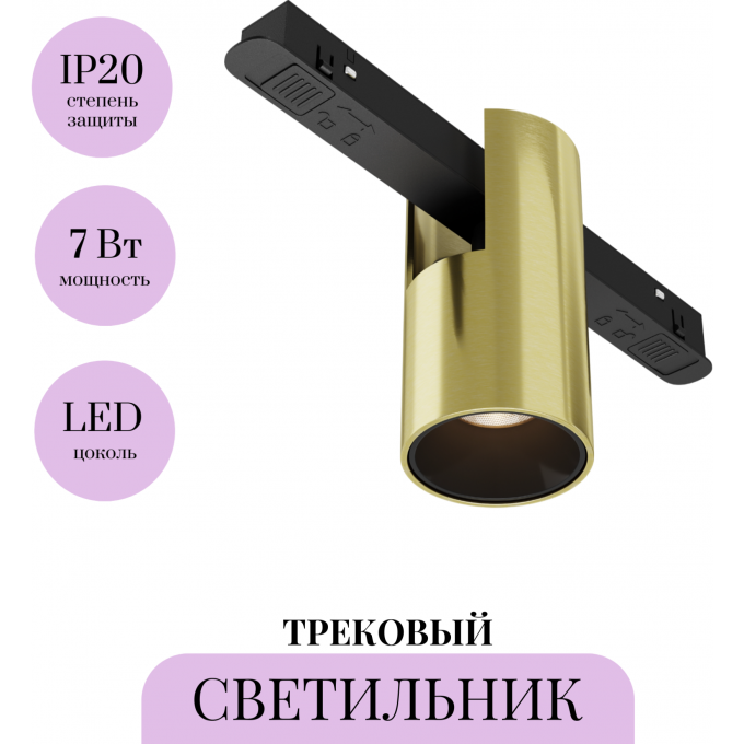 Трековый светильник MAYTONI ALFA TR122-2-7W3K-BS